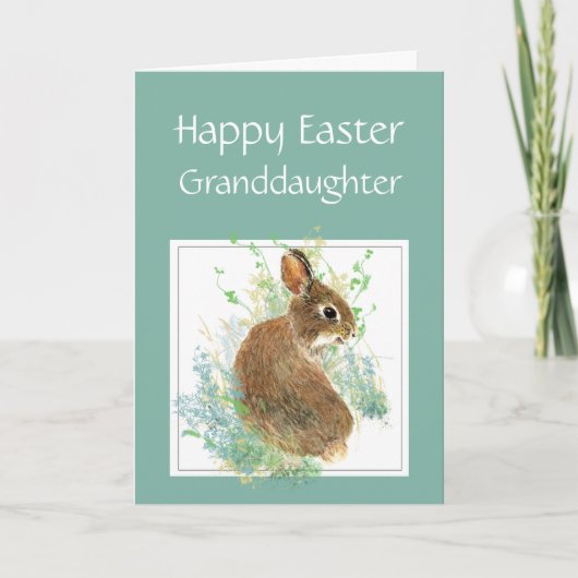 Happy Paaster Cute Bunny Great Granddochter Holida Feestdagen Kaart (Voorkant)