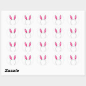 Happy Paaster Cute Bunny Rabbit Ears Baby shower Ronde Sticker (Vel)