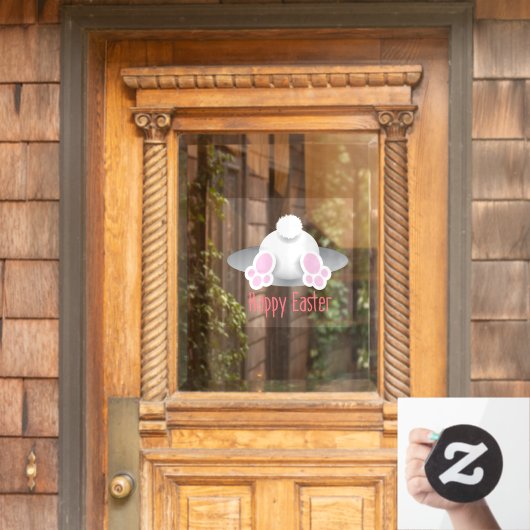 Happy Paaster Cute Bunny Tail Raamsticker (Huis Deur)