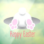 Happy Paaster Cute Bunny Tail Raamsticker (Vel 3)