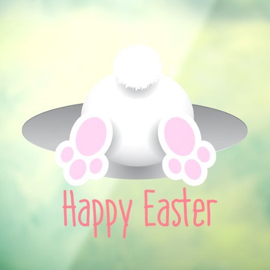 Happy Paaster Cute Bunny Tail Raamsticker (Vel 3)