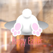 Happy Paaster Cute Bunny Tail Raamsticker (Vel 2)
