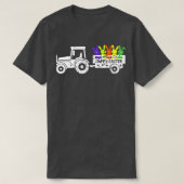 Happy Paaster Cute Easter Bunny Tractor  T-shirt (Design voorkant)