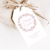 Happy Paaster Cute Pink Waterverf Pussy Willow Cadeaulabel