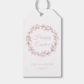 Happy Paaster Cute Pink Waterverf Pussy Willow Cadeaulabel