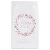 Happy Paaster Cute Pink Waterverf Pussy Willow Klein Cadeauzakje (Achterkant)