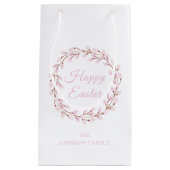 Happy Paaster Cute Pink Waterverf Pussy Willow Klein Cadeauzakje (Voorkant)