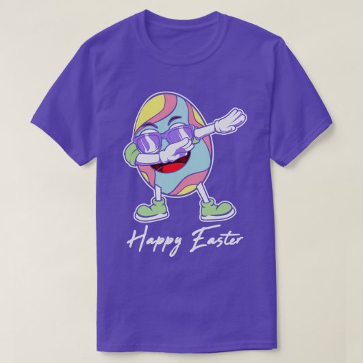 Happy Paaster Dabbing Egg Fun T-shirt (Design voorkant)