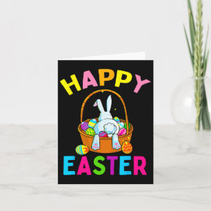 Happy Paaster Day Bunny Hunting Chocolate Eggs Egg Kaart