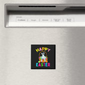 Happy Paaster Day Bunny Hunting Chocolate Eggs Egg Magneet (Insitu (Vaatwasser))