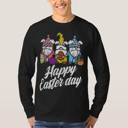 Happy Paaster Day Bunny Spring Gnomes Easter Eggs  T-shirt (Voorkant)