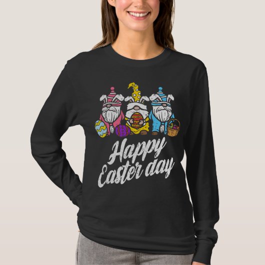 Happy Paaster Day Bunny Spring Gnomes Easter Eggs  T-shirt (Voorkant)