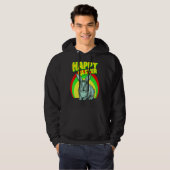 Happy Paaster Day Cute Bunny Easter Grafisch Hoodie (Voorkant volledig)