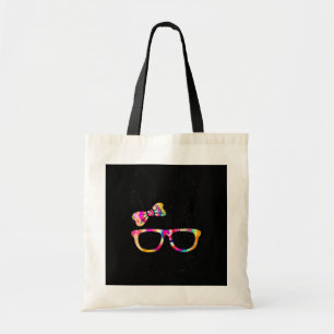 Happy Paaster Day Cute Bunny Rabbit Face Tie Dye Tote Bag