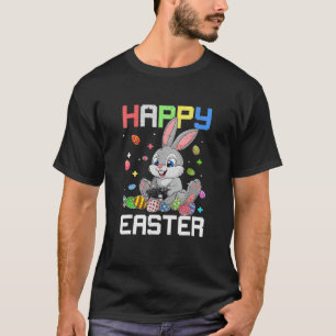 Happy Paaster Day Funny Bunny Eggs Video Game Cute T-shirt