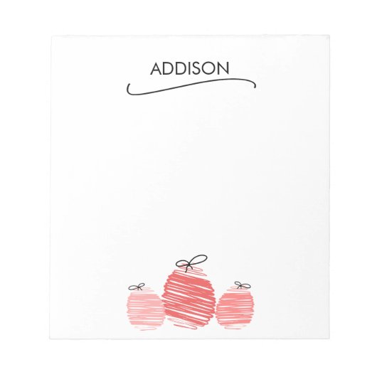 Happy Paaster Egg Doodle-laptop Notitieblok (Voorkant)