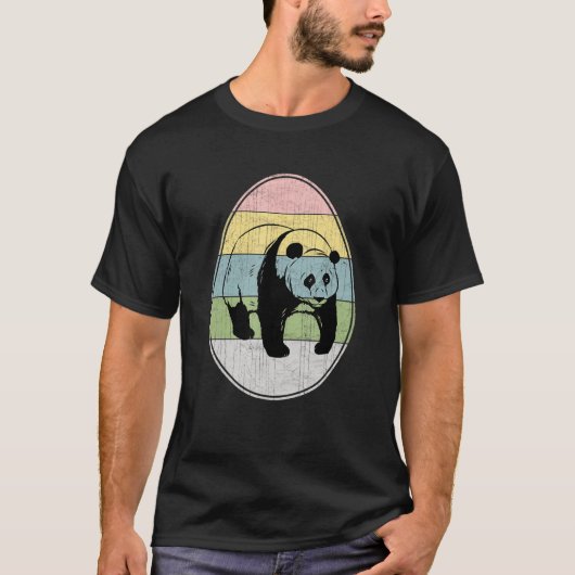 Happy Paaster Egg Panda Grafische paasdag Panda T-shirt (Voorkant)