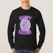 Happy Paaster Face Mask Bunny Pastel Paars T-shirt (Voorkant)