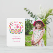 Happy Paaster-fotokaart Feestdagenkaart (Staand voorkant)