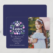 Happy Paaster-fotokaart Feestdagenkaart (Voorkant / Achterkant)