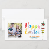 Happy Paaster-fotokaart Feestdagenkaart (Voorkant / Achterkant)
