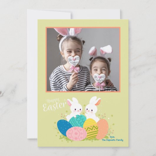 Happy Paaster-fotokaart Feestdagenkaart (Voorkant)