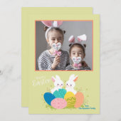 Happy Paaster-fotokaart Feestdagenkaart (Voorkant / Achterkant)