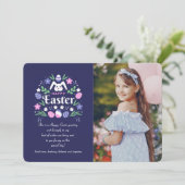 Happy Paaster-fotokaart Feestdagenkaart (Staand voorkant)