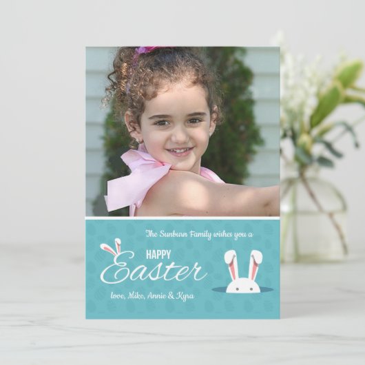 Happy Paaster-fotokaart Kaart (Staand voorkant)