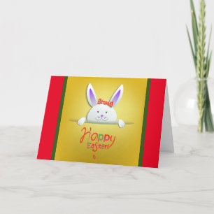 Happy Paaster Holiday Bunny Floral Holiday-kaarten Feestdagen Kaart