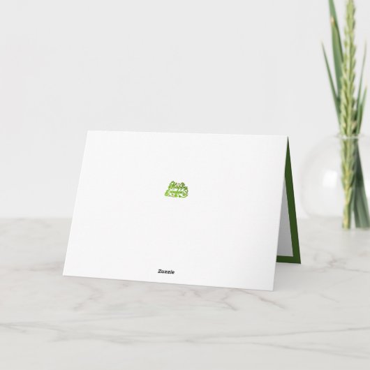 Happy Paaster Holiday Bunny Floral Holiday-kaarten Feestdagen Kaart (Achterkant)