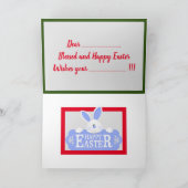 Happy Paaster Holiday Bunny Floral Holiday-kaarten Feestdagen Kaart (Binnen)