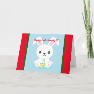 Happy Paaster Holiday Bunny Floral Holiday-kaarten Feestdagen Kaart