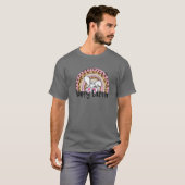 Happy Paaster Leopard Rainbow Cute Bunny Tail East T-shirt (Voorkant volledig)