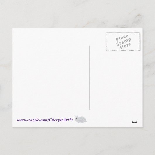 Happy Paaster Pset Bunny Rabbit Briefkaarten (Achterkant)