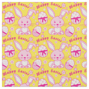 Happy Paaster Rabbit-bunny en eitenstof Stof