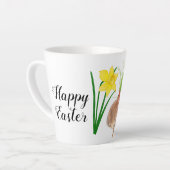 Happy Paaster Rabbit Holiday Seasonal Latte Mok (Linkerhoek)