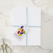 Happy Paaster Rainbow Jelly Bean Snoep Cadeaulabel (Met Touw)