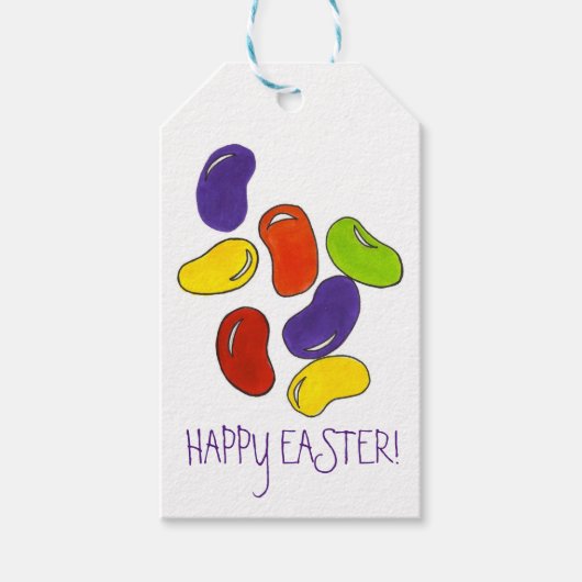 Happy Paaster Rainbow Jelly Bean Snoep Cadeaulabel (Voorkant)