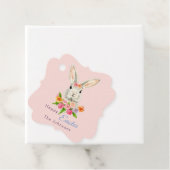 Happy Paaster schattige Bunny roze Bedankjes Labels (In situ)