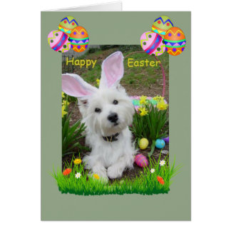Happy Paaster Westie-kaart