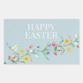 Happy paasvogel rechthoekige sticker (Voorkant)