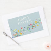 Happy paasvogel rechthoekige sticker (Envelop)