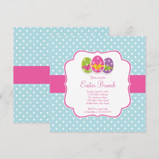 Happy Pach Brunch Dinner Party Uitnodiging (Voorkant / Achterkant)