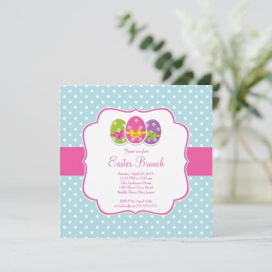 Happy Pach Brunch Dinner Party Uitnodiging (Staand voorkant)