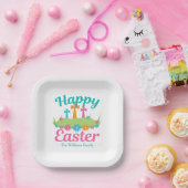 Happy Paful Floral Crosses Custom Party Papieren Bordje (Feest)