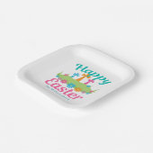 Happy Paful Floral Crosses Custom Party Papieren Bordje (Gebogen)