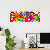 Happy Paint Splatter Poster (Thuiskantoor)