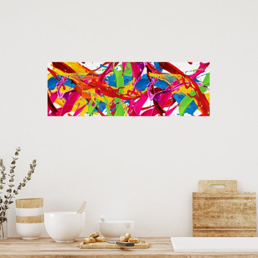 Happy Paint Splatter Poster (Keuken)