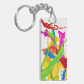 Happy Paint Splatter Sleutelhanger (Voorkant Links)